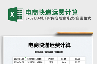 2022电商快递费用支出表