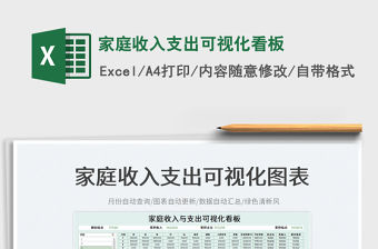 2022家庭收入支出可視化看板免費(fèi)下載