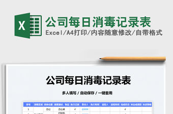 2022公司每日消毒記錄表免費下載