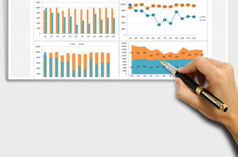 2022月度收支對比分析圖免費下載