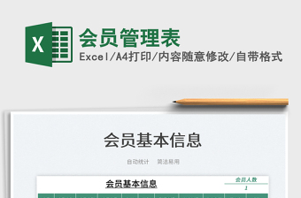 2023會(huì)員管理表免費(fèi)下載