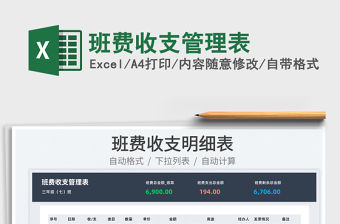 2023班費收支管理表免費下載