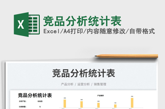 2022競品分析統(tǒng)計表免費下載