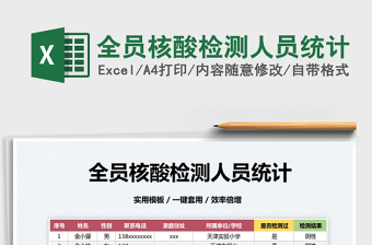 2022全員核酸檢測(cè)人員統(tǒng)計(jì)免費(fèi)下載