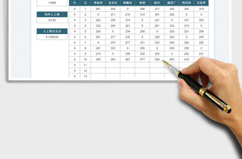 2022手工制作每日產量計件表免費下載