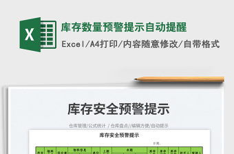 2022庫存數(shù)量預(yù)警提示自動提醒免費下載