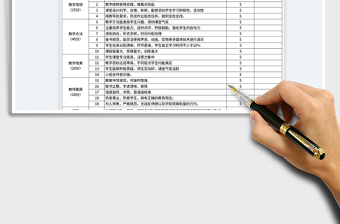 2022教师评级打分表免费下载