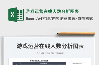 2022游戲運(yùn)營在線人數(shù)分析圖表免費下載
