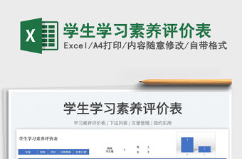 2022學(xué)生學(xué)習(xí)素養(yǎng)評價表免費下載