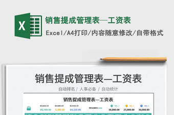 2022銷售提成管理表—工資表免費下載