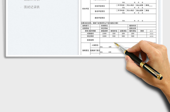 2022應聘入職面試面談記錄表免費下載