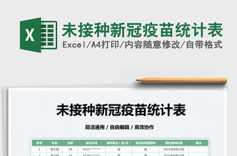 2022未接種新冠疫苗統(tǒng)計表免費下載