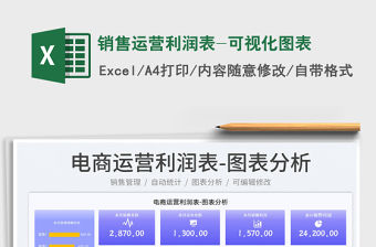 2022銷售運營利潤表-可視化圖表免費下載