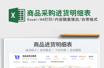 2022商品采購進貨明細表免費下載