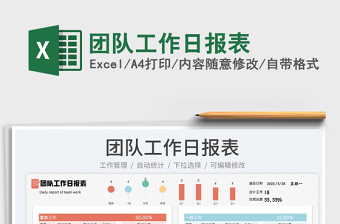 2022团队工作日报表免费下载