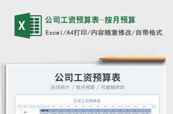 2023公司工資預(yù)算表-按月預(yù)算免費(fèi)下載