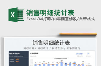 2022銷售明細統計表免費下載