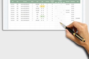 2022销售日常工作台账（自动统计）免费下载