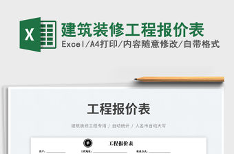 2022建筑裝修工程報價表免費下載