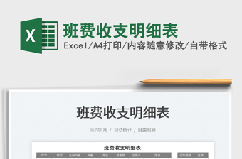 2023班費(fèi)收支明細(xì)表免費(fèi)下載