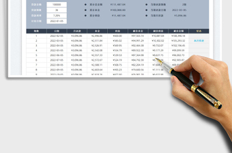 2022贷款还款计划表免费下载