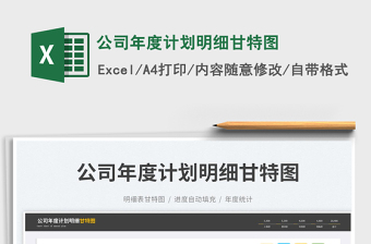 2023公司年度計劃明細(xì)甘特圖免費下載