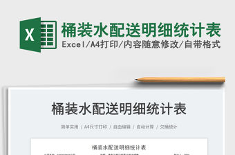 2022桶裝水配送明細統(tǒng)計表免費下載