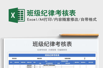 2023班級紀律考核表免費下載