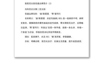 21個(gè)醫(yī)院黨支部黨建品牌名稱(chēng)理念和目標(biāo)簡(jiǎn)介范文21個(gè)