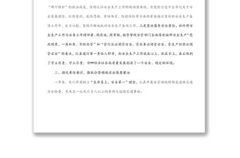 安全生產責任制履職情況報告