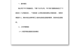 公司2022年上半年共青團工作總結(jié)