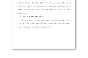 村支部書記2021年述職報告（1）