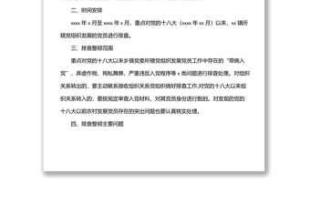 排查整頓農村發展黨員違規違紀問題工作實施方案（鎮鄉）