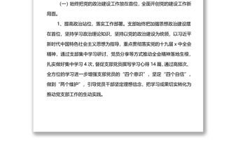 XX黨支部上年度工作匯報