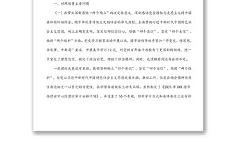 團(tuán)市委領(lǐng)導(dǎo)班子2022年專題民主生活會(huì)對(duì)照檢查材料