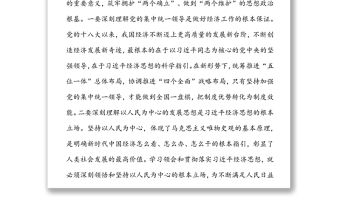 在“學查改”專題研討會上的發言（習近平經濟思想）