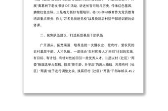 抓黨建促基層治理的交流發言材料