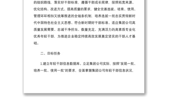 關(guān)于適應(yīng)新時(shí)代要求大力發(fā)現(xiàn)培養(yǎng)選拔優(yōu)秀年輕干部的規(guī)劃工作方案