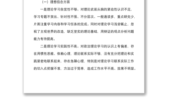 集团公司警示教育专题民主生活会总经理个人对照检查材料范文