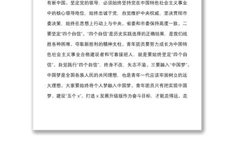 青年團員代表座談會講話范文共青團