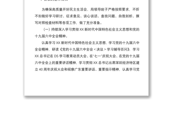 DS學(xué)習(xí)教育專(zhuān)題民主生活會(huì)綜合報(bào)告