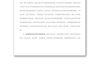 學習黨的自我革命戰略思想發言（市稅務局黨委書記）