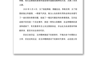 青年發(fā)言在五四青年座談活動上的發(fā)言材料范文演講稿參考五四青年節(jié)青年干部座談會個人發(fā)言