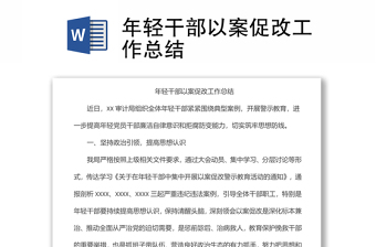 年輕干部以案促改工作總結(jié)