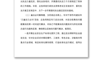 應(yīng)急管理局干部作風(fēng)建設(shè)年工作開展情況匯報范文工作匯報總結(jié)報告