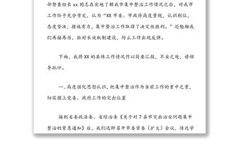 XX市集中整治突出治安問題情況匯報