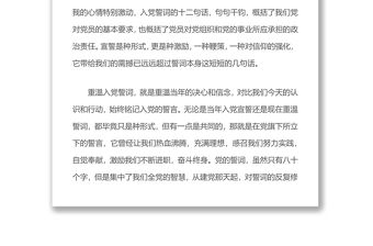 重溫入黨誓詞心得體會