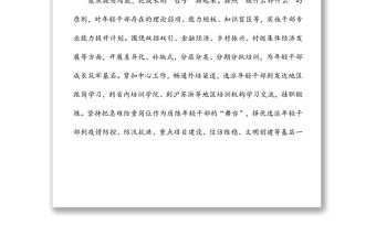 組織部長談年輕干部培養(yǎng)機制