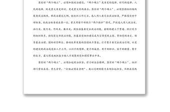 組織部長發(fā)言：爭做“兩個確立”的堅定落實者