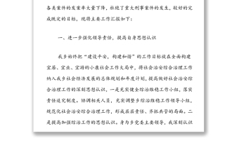 鄉(xiāng)鎮(zhèn)領(lǐng)導(dǎo)班子個(gè)人綜治工作述職報(bào)告